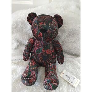 Johnny Was Mystic Wonder Bear Paisley Floral Plush Teddy Bear NWT H84723-9 Multi